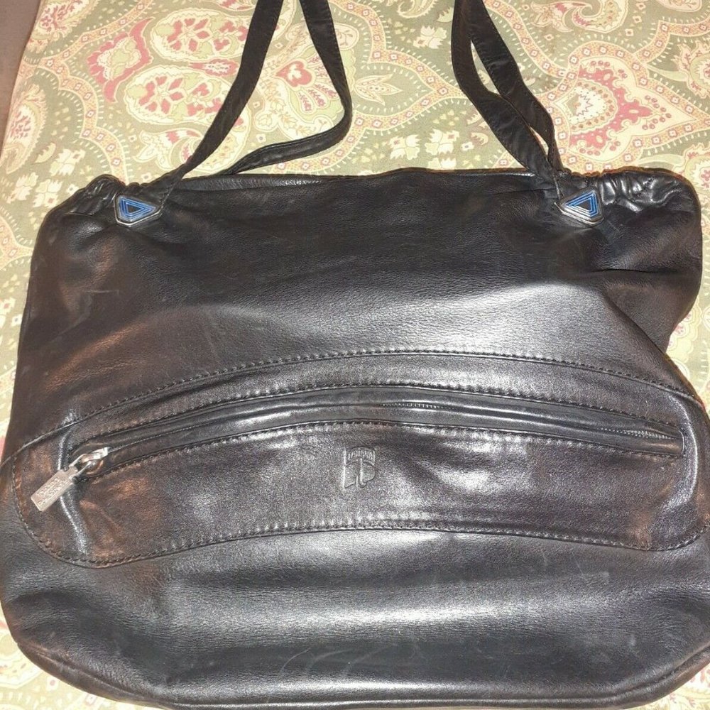 Tatiana Pelleterie black leather Italian handbag made in Italy